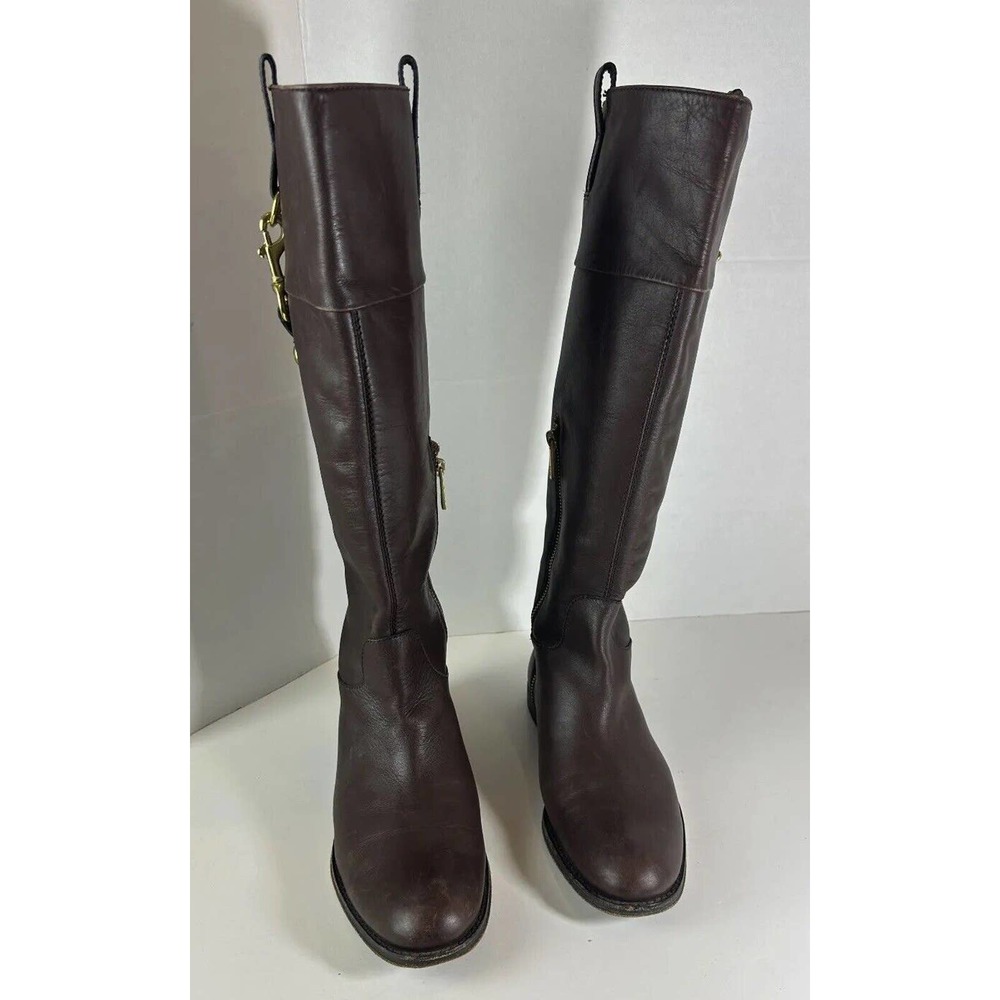 Coach Martta Tall Riding Boots Brown Leather Shoes Women's Size 8.5 B - Picture 15 of 16
